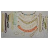 20 pcs. Vintage Costume Beaded Necklaces