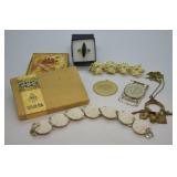 7 pcs. Vitnage Costume Jewelry & Playing Cards