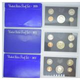 1970, 71 & 72 U.S. Proof Sets