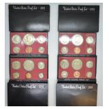 1973, 74, 75 & 76 U.S. Proof Sets