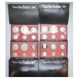 1976, 77, 78 & 79 U.S. Proof Sets