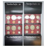 1973, 74, 75 & 76 U.S. Proof Sets