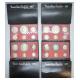 1976, 77, (2) 78 & 79 U.S. Proof Sets