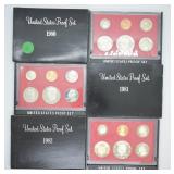 1980, 81 & 82  U.S. Proof Sets