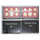 1981 & 82  U.S. Proof Sets