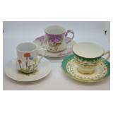 3 pcs. Teacup & Saucer Sets