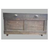 Civil War-era Primitive Hand Carved Tool Chest