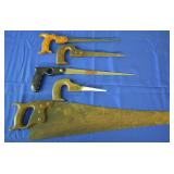 5 pcs. Vintage / Antique Hand Saws - Carpentry Saw