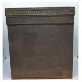 Antique Sunshine Biscuits Tin w/ Glass Lid