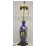 Vintage / Antique Enamel Cloisonne Vase Lamp