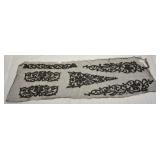 Antique Hand Beaded Blouse Trim - Jet Beads