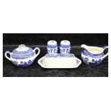 5 pcs. Vintage Blue Willow Ware China