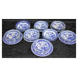 16 pcs. Vintage Blue Willow Ware Bowls & Plates