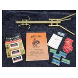 Vintage Brass Towel Rack, Gillette Blades & More