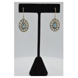 Sterling Silver Blue Gemstone Earrings