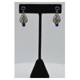 Sterling Silver Lapis & Blue Gemstone Earrings