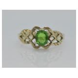 Sterling Silver Tsavorite Garnet