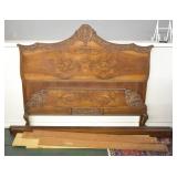 ca. 1900 Burl Walnut Bed Frame