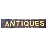 Vintage Wooden "Antiques" Sign