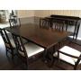 Bassett All Wood Table w/Mahogany Finish-6 Chairs-
