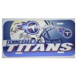 Signed TN Titans License Plate