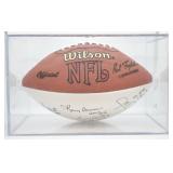 NFL Football Signed by Hall of Famers w/case