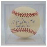 Maury Wills signed baseball