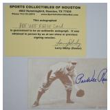 Signed Pee Wee Reese Card