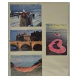Framed Christo & Jeanne-Claude Signed Postcards