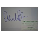 Index Card Signed by Orlando Bloom