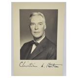 Photo Signed by Christian Herter