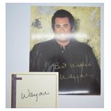 Photo and Index Card Signed by Wayne Newton