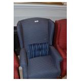 Blue & Gold Lazy Boy "Kimberly" Recliner-Wood Le