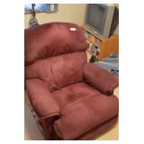 Burgundy & Charcoal Lazy Boy Comfy Recliner
