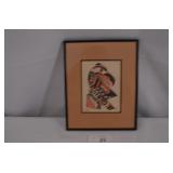 Framed & Matted-Raven & Fire by Roy J. Hanuse