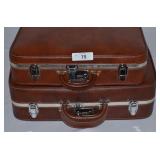 Pair of Vintage Brown Venture Suitcases