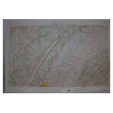 Hubbard Contoured Topographical Map of Cahttanooga