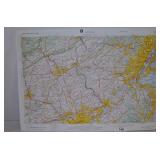 Hubbard Contoured Topographical Map of Newark NJ 1