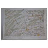 Hubbard Contoured Topographical Map of Harrisburg