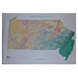 Hubbard Contoured Topographical Map of Pennsylvani