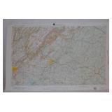 Hubbard Contoured Topographical Map of Roanoke VA