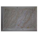 Hubbard Contoured Topographical Map of Charlottesv