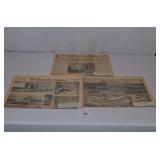 Group of 3 Vintage Newspapers Concerning Oak Ridge