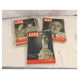 Large Lot of 11 Vintage Life Magazines from 1940