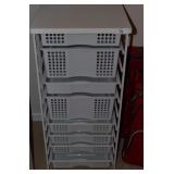 White 8 Drawer Utility Stand-Plastic & Metal