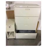 One Very Large and One Small Rolling File Cabinet.