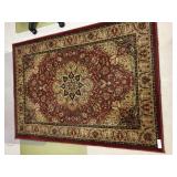 Large Shaw Living Area Rug-Mainly Red & Gold