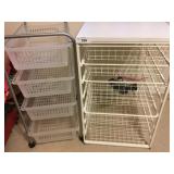 One Plastic, One Metal Storage Containers-Each w/4