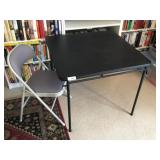 Padded Card Table w/One Chair