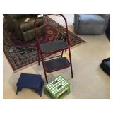 2 Step Stools & 1 Step Ladder
